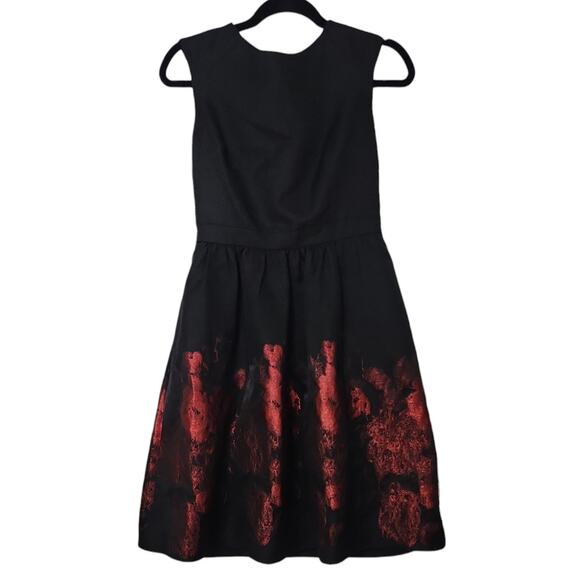 Cynthia Steffe Metallic Floral Dress Size 4 - Picture 4 of 14